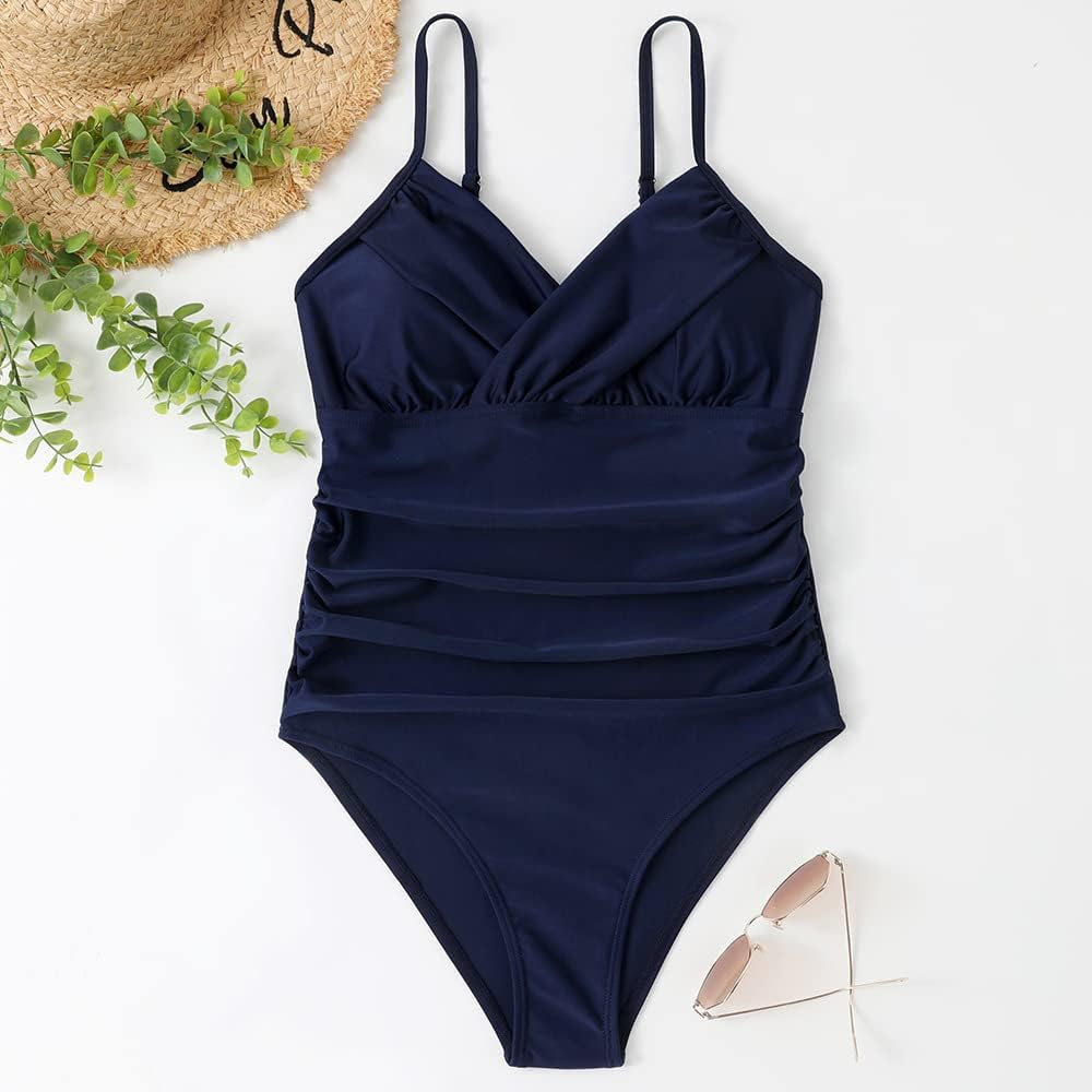 Badeanzug Damen Sexy V Ausschnitt Schwimmanzug Bauchweg Bademode Push Up Swimming Suits Women Badean