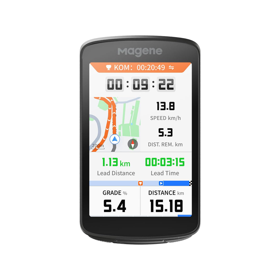 Magene C706 GPS Fahrradcomputer, Kartennavigation, 3,3-Zoll-Farb-Touchscreen, Dualband-Positionierun