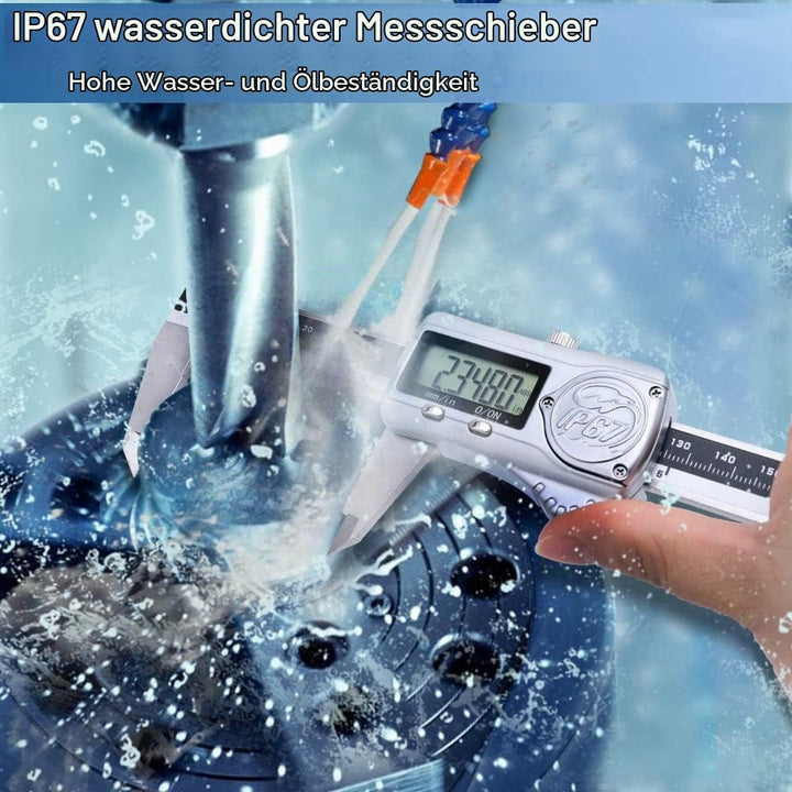 Kynup IP67 Wasserdichter Messschieber Digital, 150mm Schieblehre mit Absoluten Origin, Schieblehre D