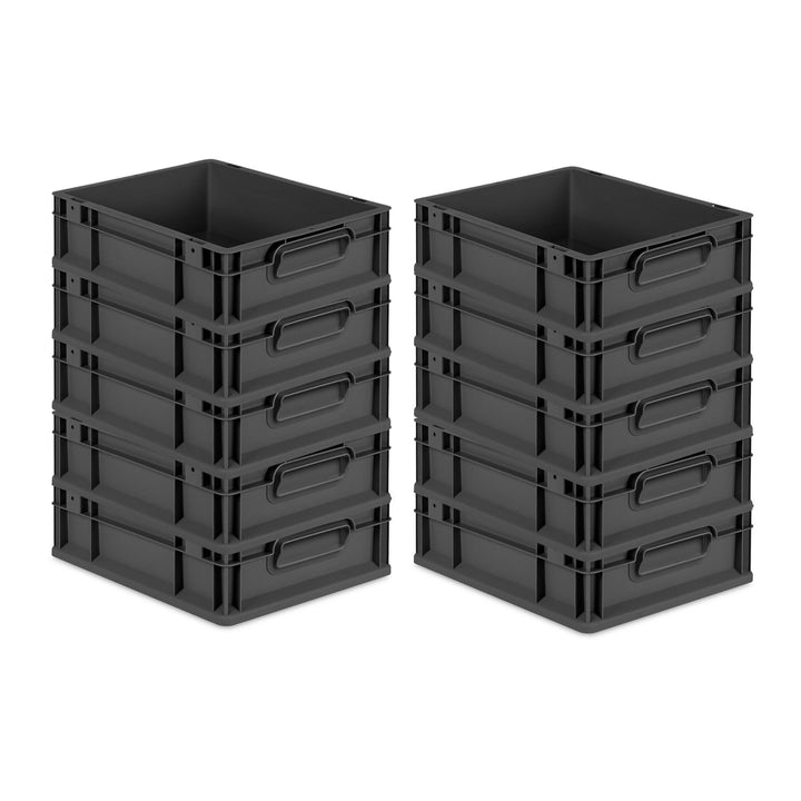PROREGAL SparSet 10x Eurobox NextGen Grip | HxBxT 12x30x40cm | 11 Liter | Griffe geschlossen | Schwa