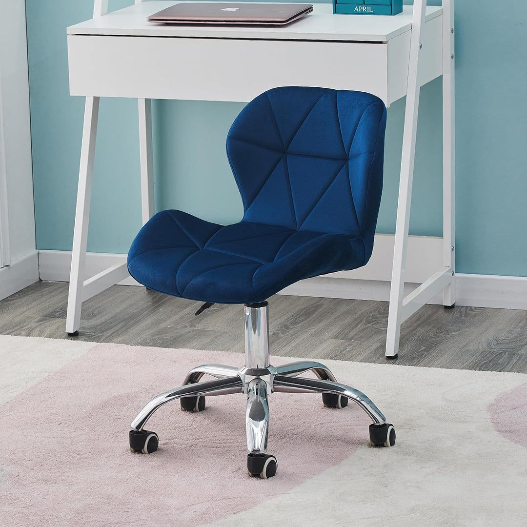 TUKAILAI Bürostuhl Ergonomisch aus Samt, Verstellbar Schreibtischstuhl Drehstuhl mit Höhenverstellba