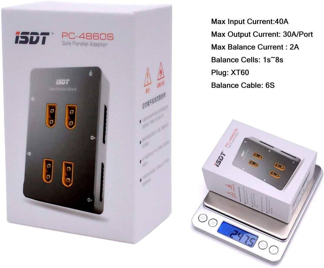 ISDT PC-4860S Lipo Akku Parallel Ladekarte,RC Lipo Balanced Parallel Charging Board,Sicher Parallel