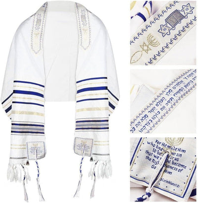 Messianischer Tallit-Gebetsschal, Israel, Jeschua, Licht der Welt, Gebetsschal, messianischer Schal,