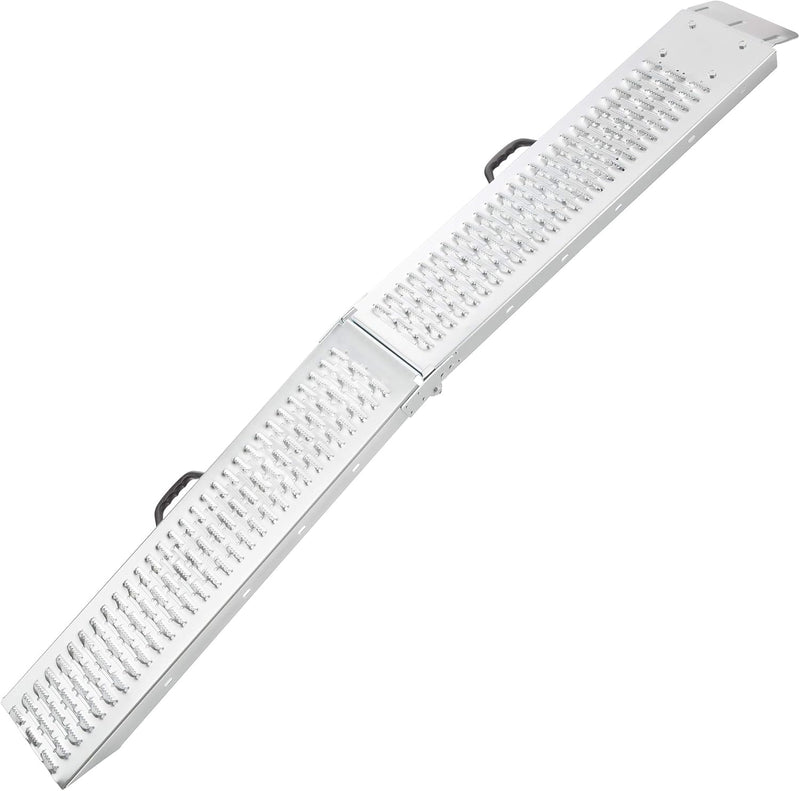 Arebos 2 x Auffahrrampe 400 kg | Laderampe faltbar | galvanisierter Stahl 180x22,5x4,5 cm | Verlader