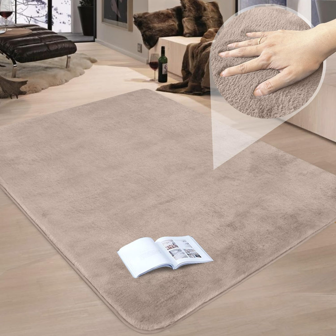 Granbest Luxus Verdicken Teppich Ähnlich Kaninchenfell Stilvolle Plüsch 1100GSM Teppich Anti-Rutsch