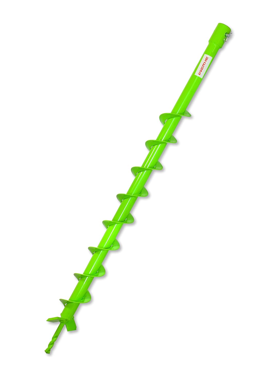 WERHE Profi Bohrer für Erdbohrer 60 mm Pfahlbohrer Brunnenbohrer präzise Bohrspitze Spiral eco Farbe