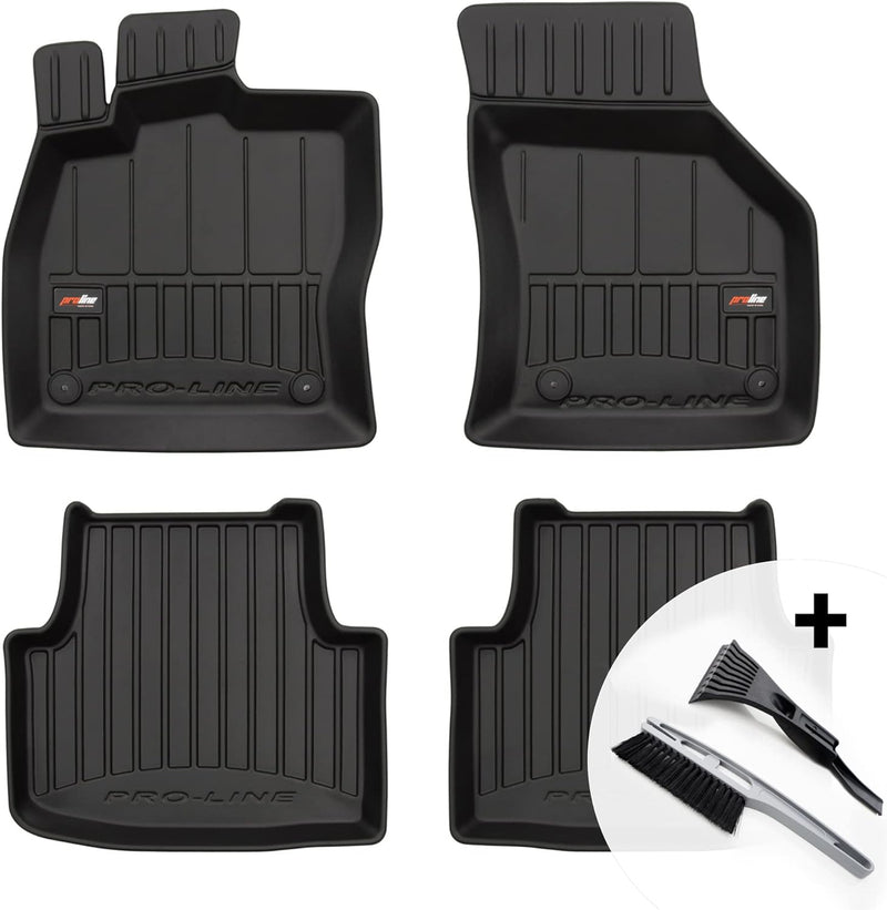 moto-MOLTICO 3D Gummimatten Auto Fussmatten Gummi Automatten 4-teilig Set - passend für Seat Leon IV