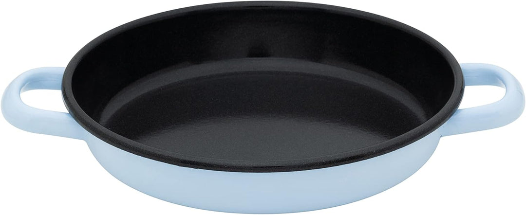 Riess, 0409-028, Eier- und Servierpfanne 22 cm, BACKEMAILLE BLAU, LBH 30,3x23,4x4cm, Gew. 0,735kg, V
