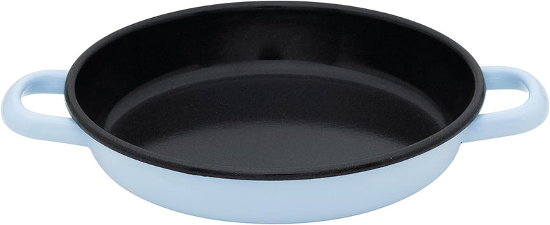 Riess, 0409-028, Eier- und Servierpfanne 22 cm, BACKEMAILLE BLAU, LBH 30,3x23,4x4cm, Gew. 0,735kg, V