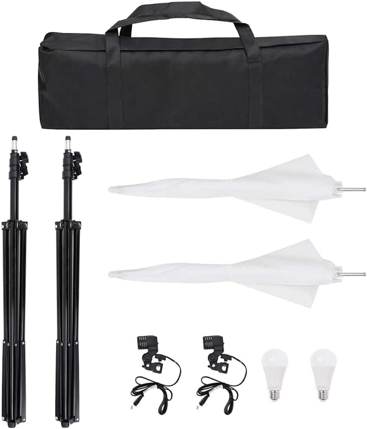 Fotostudio-Set mit Beleuchtung und Hintergrund für professionelle Produktfotografie, Heimstudio, Vlo