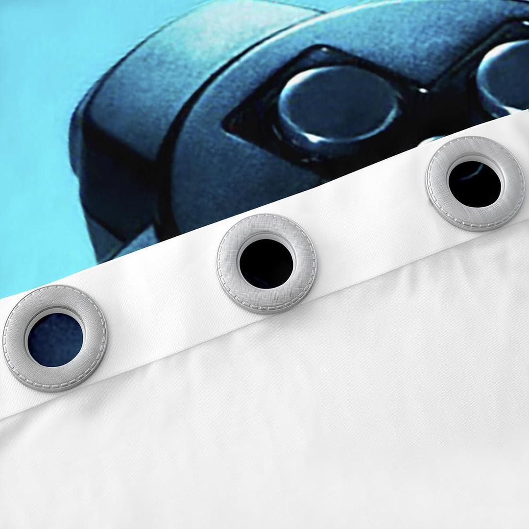 Kinder Jungen Blickdichte Vorhänge Gamepad drucken Vorhänge Blau Spielthema Fenstervorhang Videospie