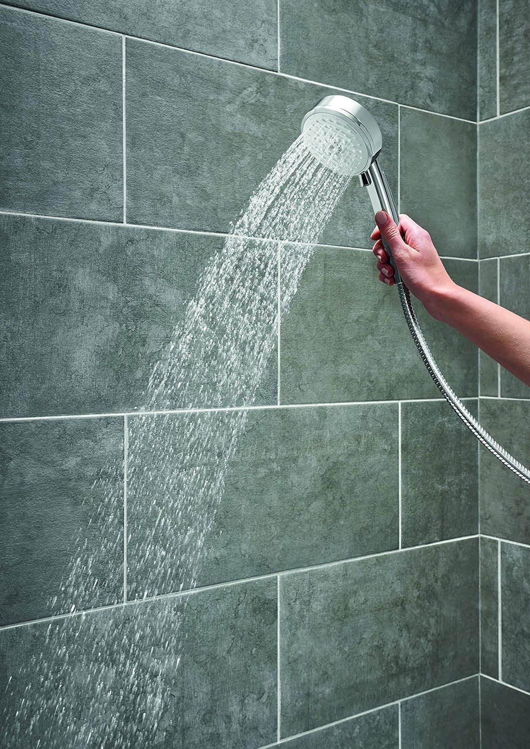 Grohe 27588002 Tempesta Cosmopolitan 100 Wandhalterset 3 Strahlarten, Chrom Wandhalterset 3 Strahlar