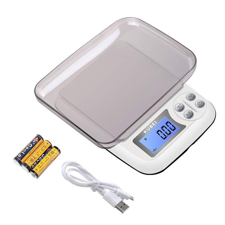 Feinwaage 1kg/0.01g USB Aufladen Digitale Küchenwaage,Hochpräzise Grammwaage Digitalwaage Briefwaage