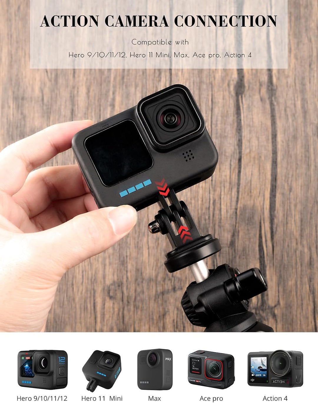 Lammcou Go Pro Stativ, Action Kamera Flexibel Octopus Gorrila Pod & Stativhalterung, Multistativ Kom