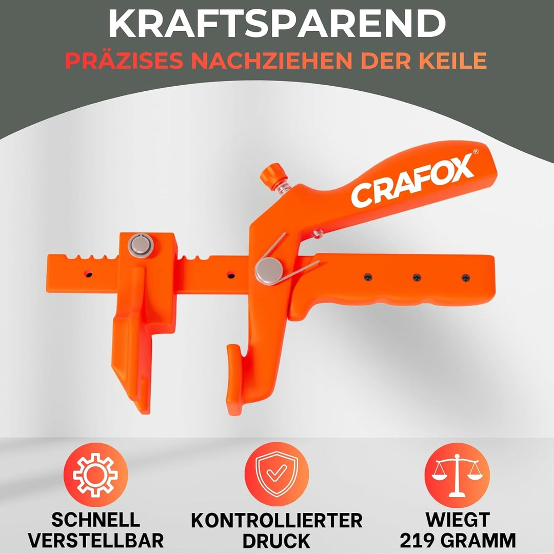 CRAFOX Nivellierzange – nur 219g schwer – Schonendes Kunststoffgehäuse – Metallverstärkter Kern – Le