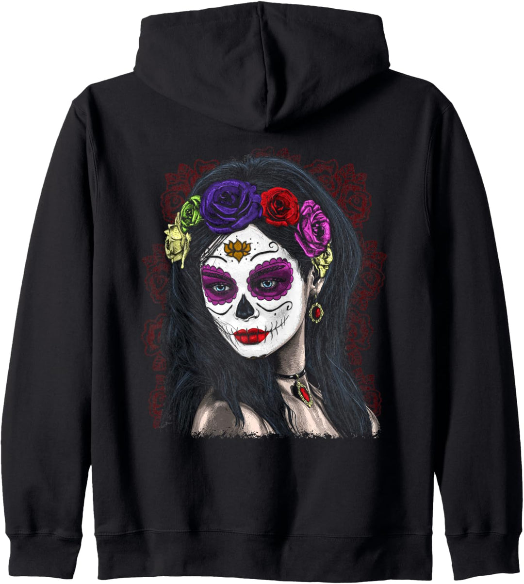 EL DIA DE LOS MUERTOS ROSE GIRL CATRINA - Dead Day Kapuzenjacke