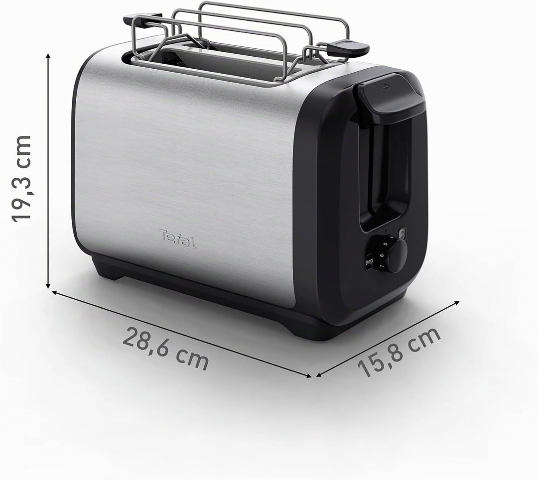 Tefal Subito Doppelschlitz-Toaster, mit Brötchenwärmer, schnelleres Toasten, energiesparend, extra h