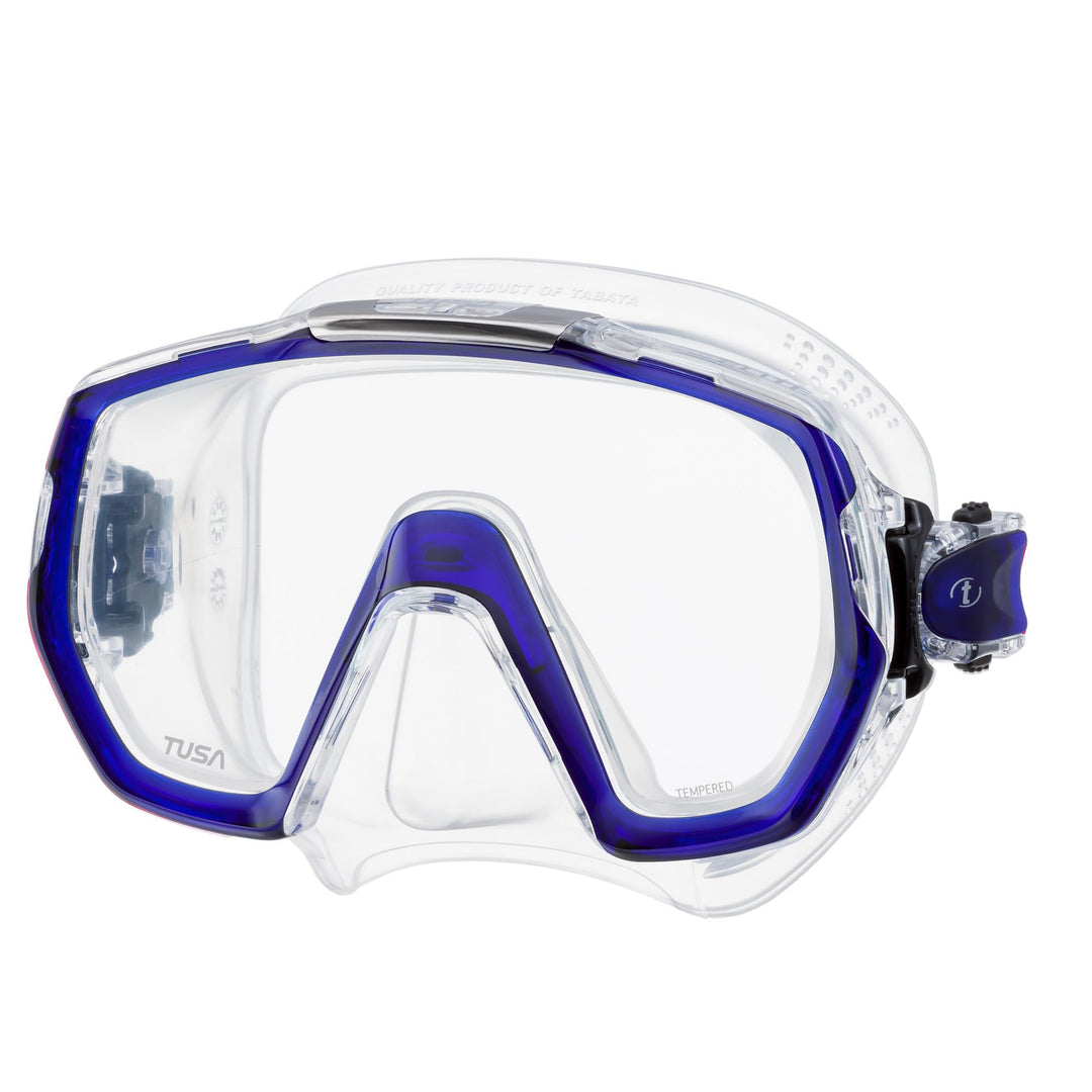 Tusa Freedom Elite - Maske, Cobalt Blue/Transparent
