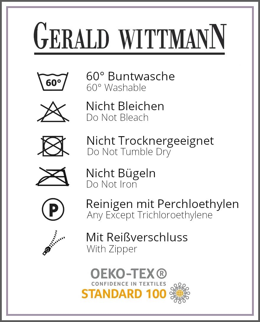 Gerald Wittmann Bettwäsche 140x200 cm + 70x90 cm, Mikrofaser Seersucker, Gepunktet Braun Grün Beige