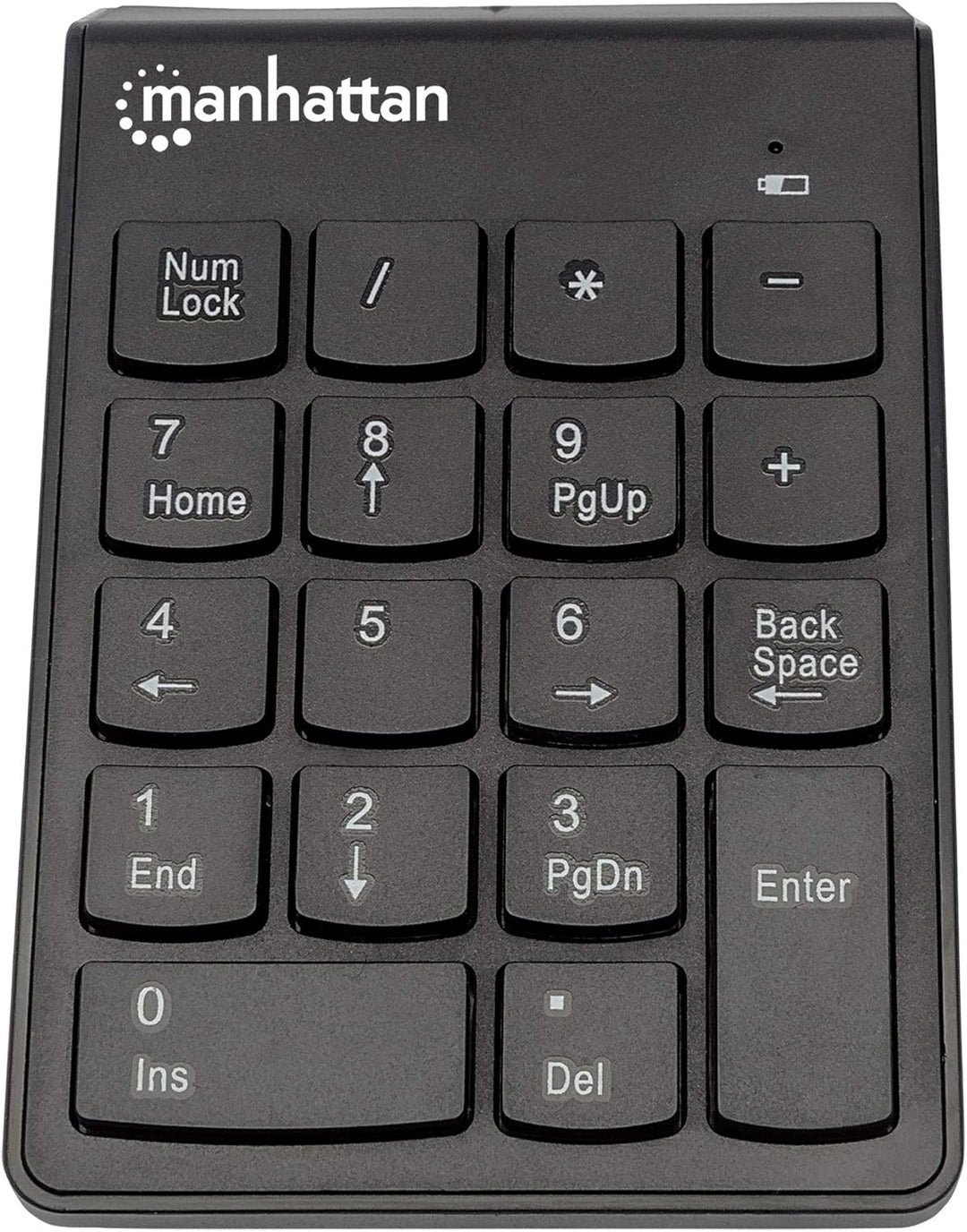Manhattan Kabelloser USB-Nummernblock 18-Tasten schwarz, 178846, Kabellos