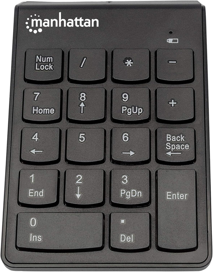 Manhattan Kabelloser USB-Nummernblock 18-Tasten schwarz, 178846, Kabellos