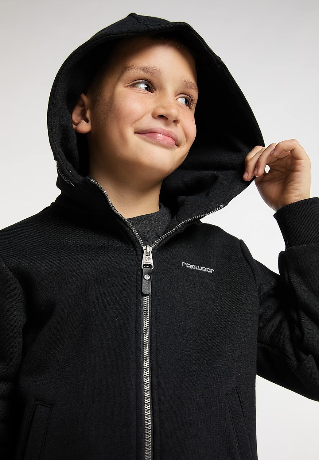 Ragwear HONZA Zip Jungen Sweatshirt 128 Schwarz, 128 Schwarz