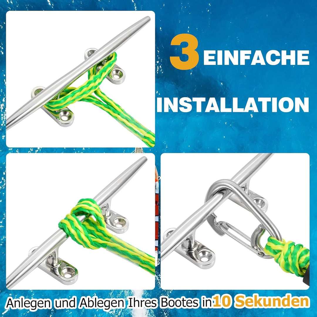 Bungee Boat Dock Line mit 316 Edelstahlclip Bootszubehör,122cm Anlegeleine für Boote, PWC, Kajak, Se