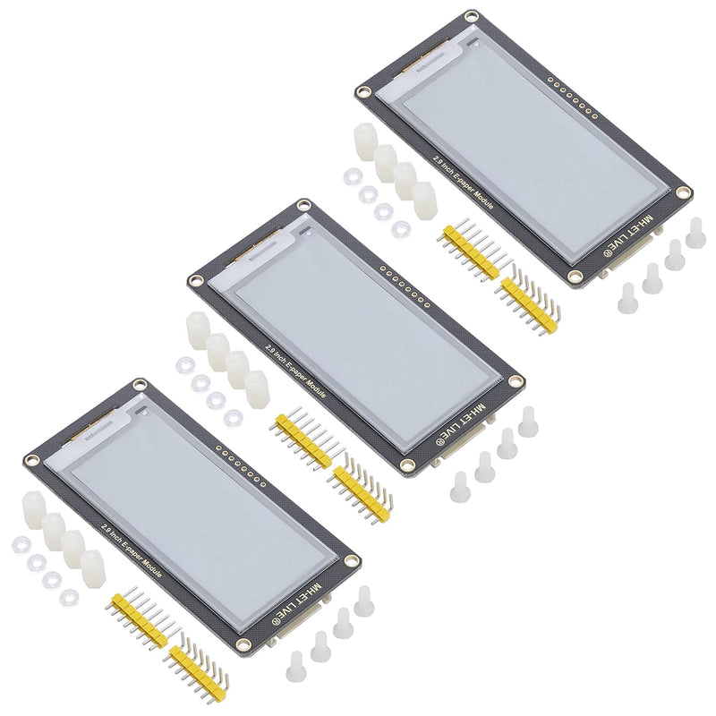 AZDelivery 3 x "2,9 Zoll ePaper Display Modul, 296x128 e-Ink Display Modul, geringer Stromverbrauch,