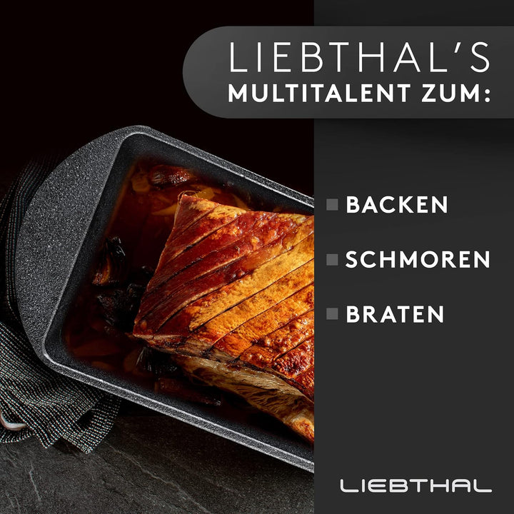 LIEBTHAL Brotbackform mit Deckel -passgenauer Antihaft-Silikoneinlage - Bereits eingebrannter Gussei