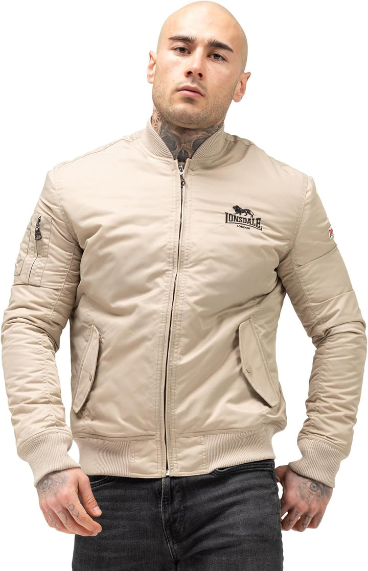 Lonsdale Herren Tern Hill Jacke Sand/Black S, Sand/Black S