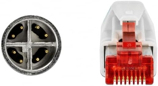 Delock Netzwerkkabel M12 8 Pin X-kodiert zu RJ45 Stecker PVC 1 m