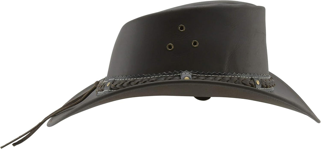 Black Jungle ARAMAC Lederhut Cowboyhut Australienhut Hut XS Braun, XS Braun