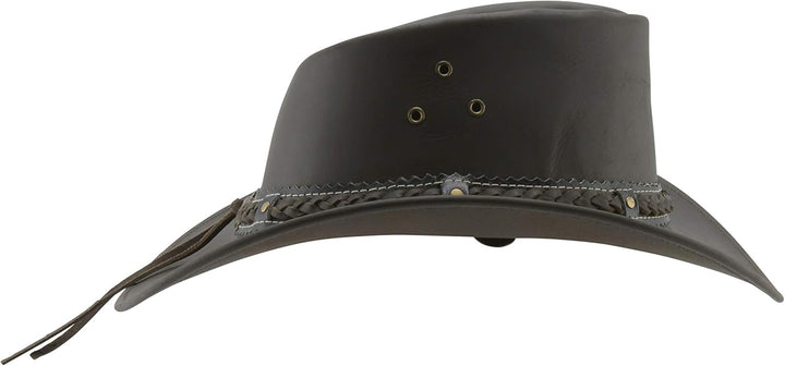 Black Jungle ARAMAC Lederhut Cowboyhut Australienhut Hut XS Braun, XS Braun