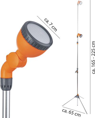 ONVAYA Gartendusche mit Stativ & Erdspiess | höhenverstellbar von 165 cm bis 225 cm | Duschstrahl st