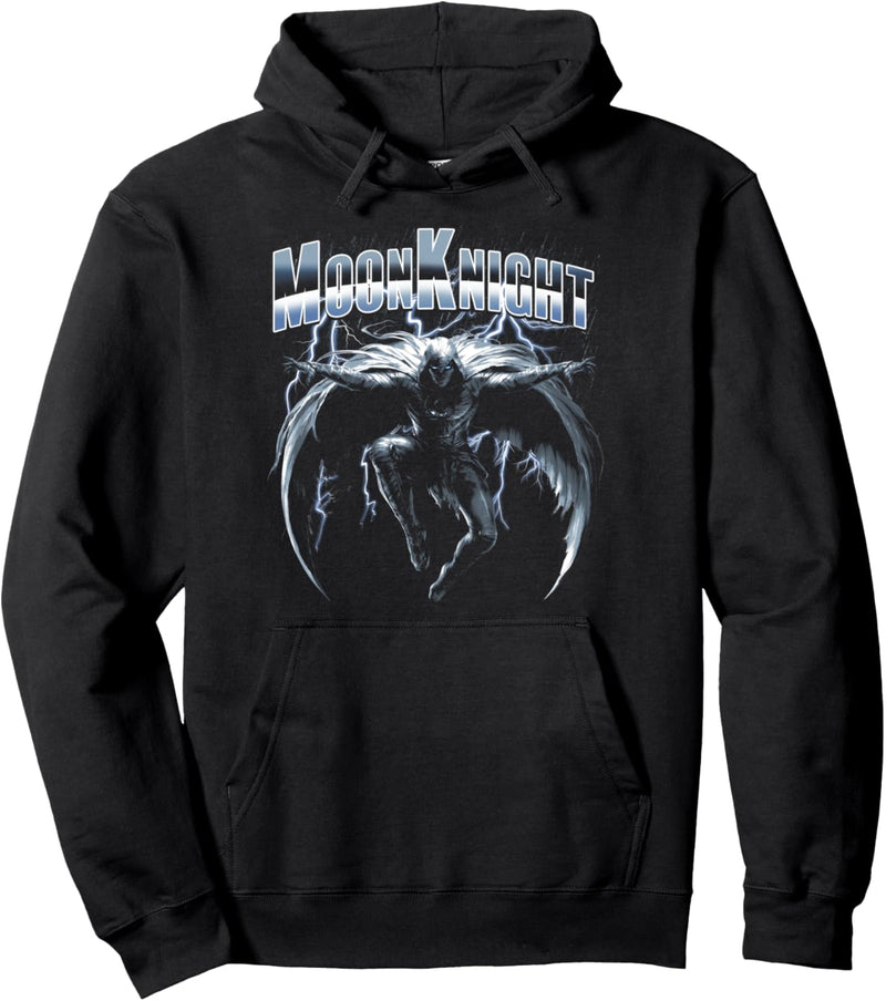 Marvel Moon Knight Lightning And Rain Poster Pullover Hoodie