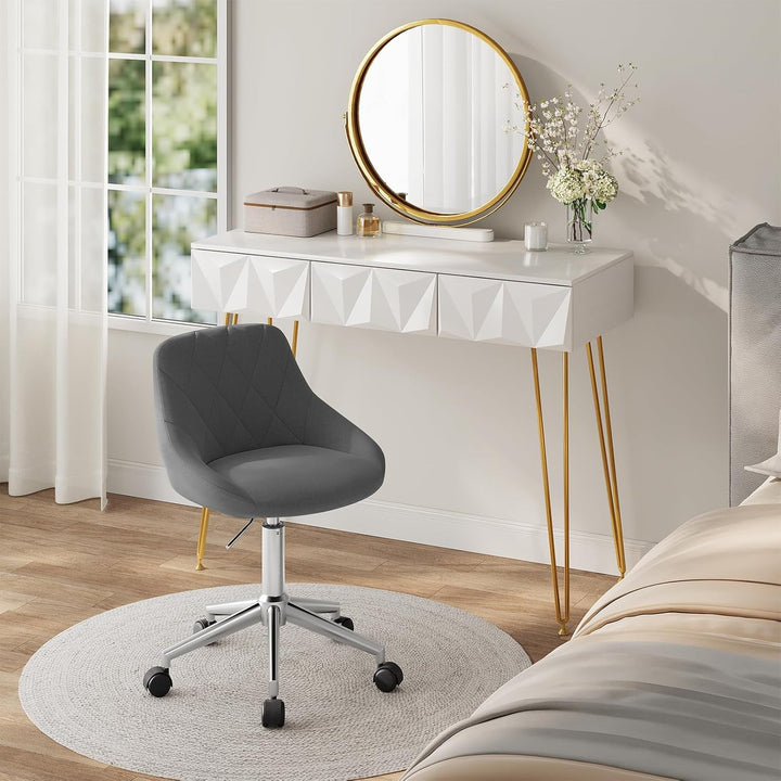 EUGAD Schminkstuhl, Homeoffice Stuhl, Schreibtischstuhl, Kosmetikhocker, Bürostuhl Kinder, höhenvers