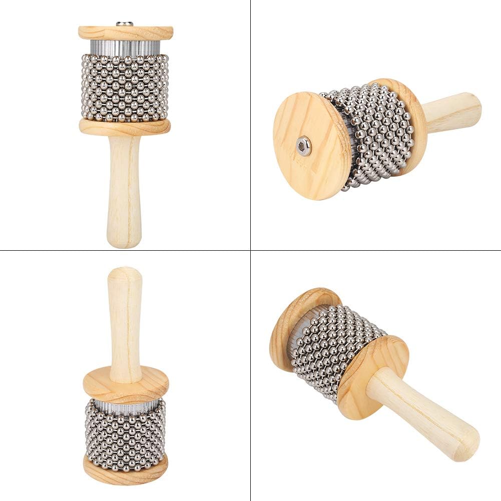 Cabasa Holzoberfläche Kinder Percussion Instrument Kleines Cabasa Begleit-Beat-Instrument für Studen
