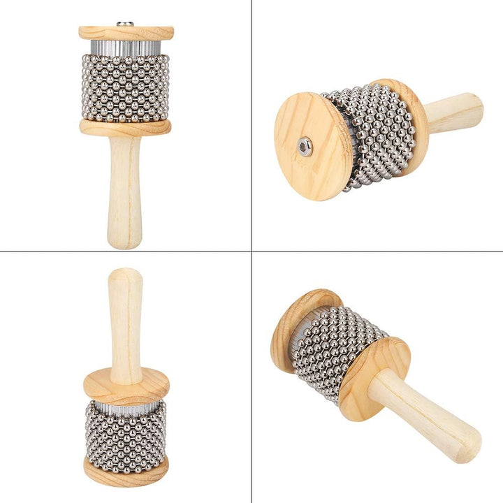 Cabasa Holzoberfläche Kinder Percussion Instrument Kleines Cabasa Begleit-Beat-Instrument für Studen