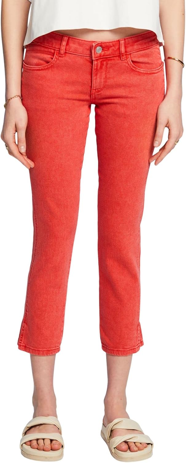 ESPRIT Capri-Hose aus Twill 25W / 28L Coral Orange, 25W / 28L Coral Orange