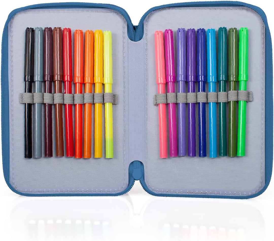 Ragusa-Trade Marvel Spider-Man Crime Fighter, 3-Fach Federtasche Federmappe, 44 TLG. gefüllt für Jun