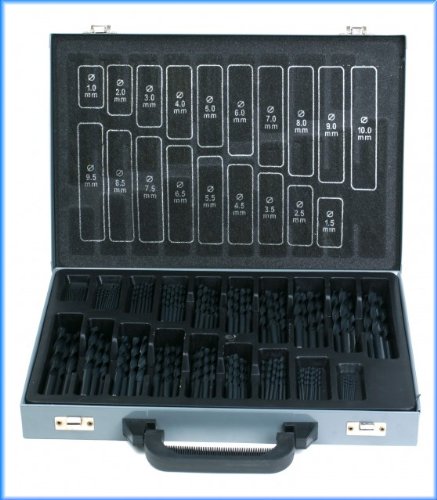 GSR Bohrerbox HSS-R Metallbohter Set 170-tlg. Spiralbohrer Satz nach DIN 338, rollgewalzt |zylindris