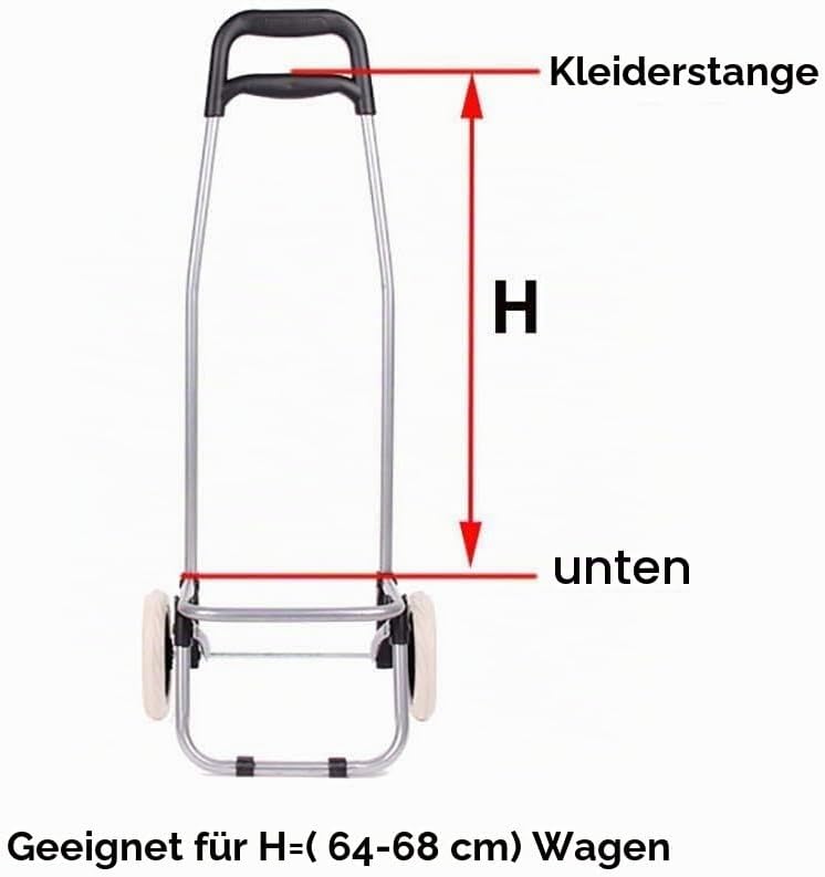Faltbare Einkaufstasche Warenkorb Ersatztasche Warenkorb 45L Tasche mit Reissverschlusstasche Ersatz
