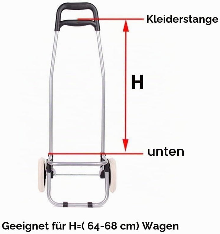 Faltbare Einkaufstasche Warenkorb Ersatztasche Warenkorb 45L Tasche mit Reissverschlusstasche Ersatz