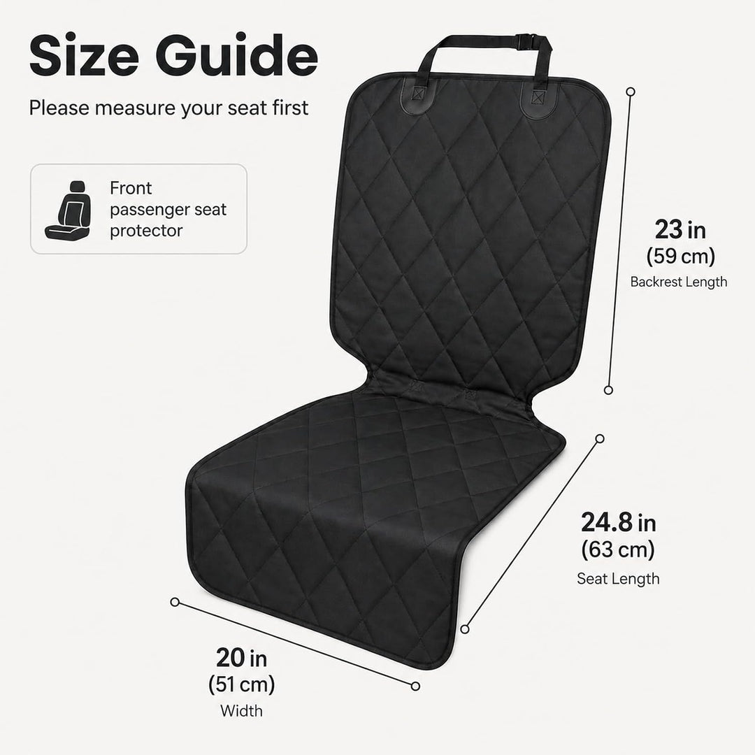 GOOGO Autositzschoner für Hunde Vordersitz, Wasserdichter Dog Front Seat Cover aus 600D Oxford Stoff