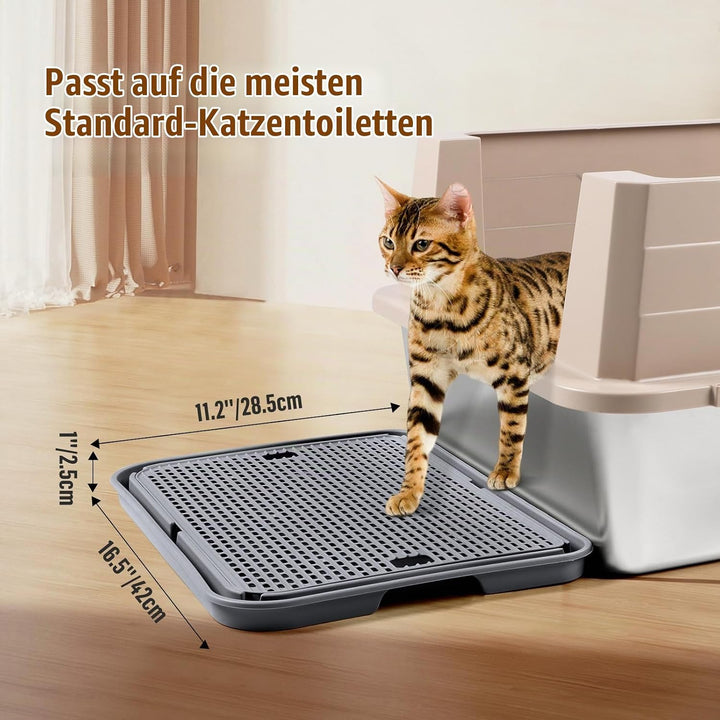 grosse Katzentoilette Rampe Matte, 42x30CM Katzentreppe, Katzenstreu Catcher für automatische selbst