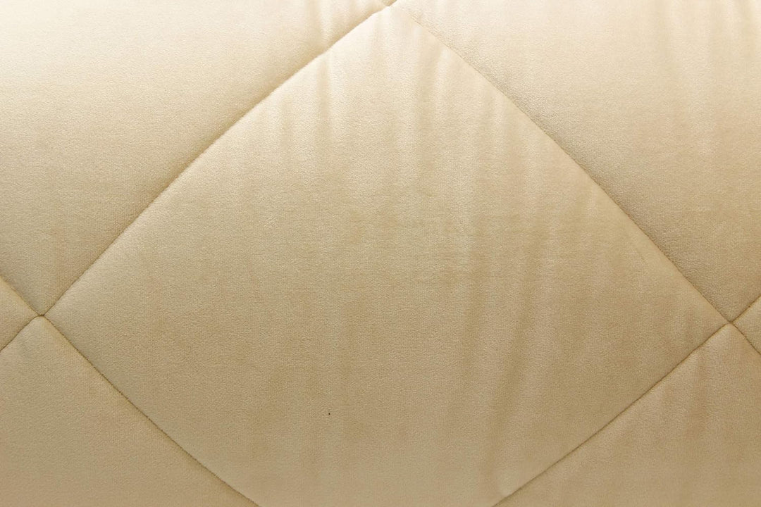 Caleffi - Steppdecke aus Velvet, einfarbig, für Doppelbett, Honig