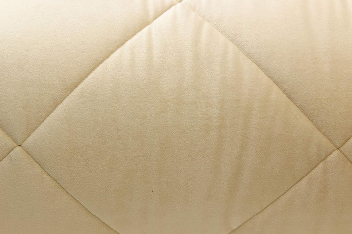 Caleffi - Steppdecke aus Velvet, einfarbig, für Doppelbett, Honig