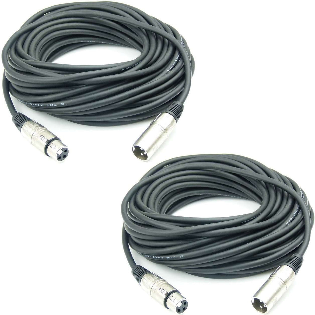 Adam Hall Cables 2 Stück K3MMF1500 Mikrofonkabel XLR female auf XLR male DMX Audio Kabel 3 pol polig