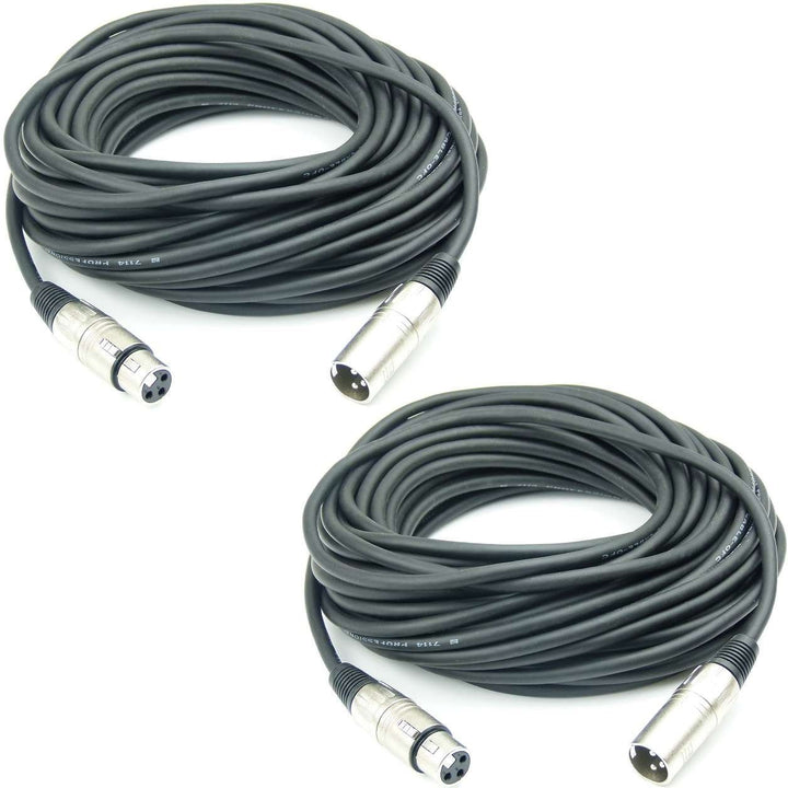 Adam Hall Cables 2 Stück K3MMF1500 Mikrofonkabel XLR female auf XLR male DMX Audio Kabel 3 pol polig