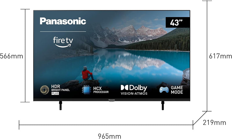 Panasonic TX-43MXW834, 43 Zoll 4K Ultra HD LED Smart 2023 TV, High Dynamic Range (HDR), Dolby Atmos